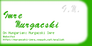 imre murgacski business card